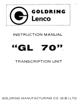 Lenco GL-70 - Owners Manual